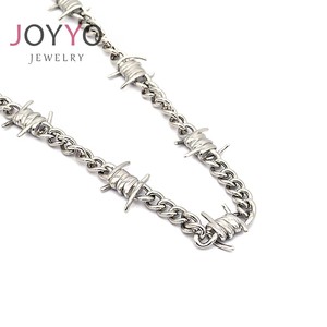 Cadena Cubana Plateada de Alta Calidad al por Mayor, Collar de Acero Inoxidable 316L con Personalidad para Hombre - Product Image 1