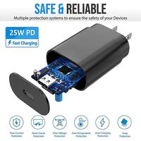Chargeur Samsung 25W compatible pour S23/S22, adaptateur de téléphone d'origine avec protocole de charge super rapide PPS, garantie d'un an