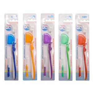 Brosse à dents en forme de V à poils souples, brosse à dents orthodontique V-Trim pour appareils dentaires et orthodontie, petite tête - Product Image 1
