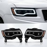Faros Delanteros LED para Automóvil, 12 V, 6000 K, Blancos, para Jeep Grand Cherokee WK2 2014-2021, Carcasa ABS Antienvejecimiento, Reemplazo Plug+Play