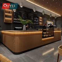 Comptoir de café moderne Ouyee, mobilier design pour salon de thé, décoration intérieure de magasin de bubble tea, comptoir de bar pour café