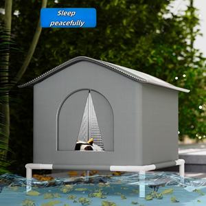 Tempat tidur kucing gua anjing peliharaan, luar ruangan tahan air dengan kain Oxford lapisan aluminium dapat dilepas dapat dicuci untuk semua cuaca - Product Image 3