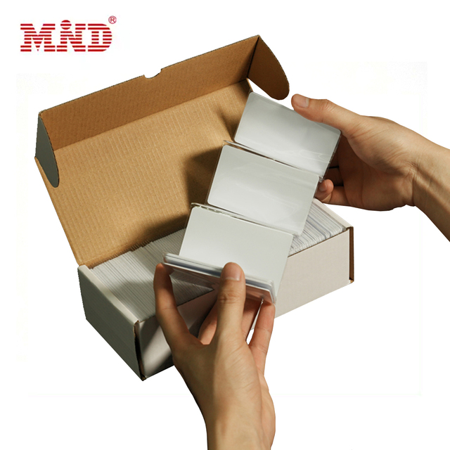 Custom Printing  ISO18000-6C PVC UHF RFID Blank Smart Business Cards 860-960mhz  for Access Control Card