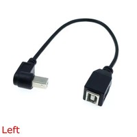 Cable de Impresora USB 2.0 Tipo B, Paquete de 2, USB 2.0 B Hembra a Tipo B Macho (90 Grados Arriba + Abajo, Ángulo Recto) Extensión Corta para Impresora