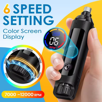 Lime à ongles rechargeable silencieuse à 6 vitesses avec écran LCD pour chiens et chats de petite, moyenne et grande taille, en plastique