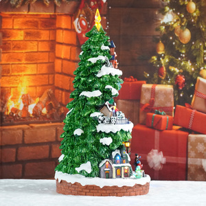 Led <span class=keywords><strong>Xmas</strong></span> <span class=keywords><strong>Tree</strong></span> Với <span class=keywords><strong>Train</strong></span> Di Chuyển Và 8 <span class=keywords><strong>Xmas</strong></span> Bài Hát Âm Nhạc Bao Gồm Adapter Polyresin Giáng Sinh Trang Trí - Product Image 3