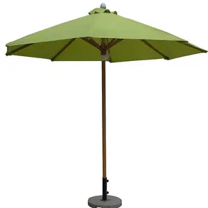custom premium outdoor canvas parasol folding beach sun shade umbrella with stand