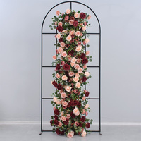 Arrangement floral de mariage A162 Arrangement de fleurs de rose rouge en soie Pièce maîtresse Chemin de fleurs artificielles Boule de fleurs de table