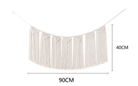 Décoration murale en macramé en corde de coton faite à la main, 7 pièces, guirlande triangulaire, tapisserie tissée contemporaine, décoration artistique pour salon