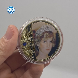 Custom Made UK Lady <strong>Diana</strong> Princess Metal Stamping Coin Gold Plated Commemorative Coin - Product Image 6