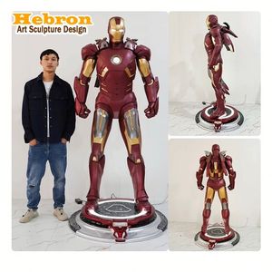 Estatua de Iron Man de Tamaño Real en Fibra de Vidrio y Resina, Personalizada de Fábrica, para Decoración de Interiores, Armadura de Iron Man Grande en Venta - Product Image 1