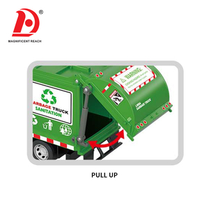 <span class=keywords><strong>Camion</strong></span> <span class=keywords><strong>poubelle</strong></span> vert HUADA à inertie, jouet en alliage moulé sous pression, modèle de véhicule à friction, jouet d'ingénierie pour garçon - Product Image 4