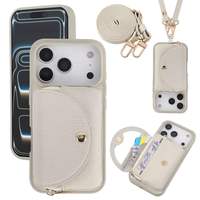 Étui portefeuille antichoc en cuir PU pour 18 Pro Max/17 Pro Max 16 15 Plus avec porte-cartes et protection de l'appareil photo