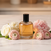 Flacon de parfum en verre transparent personnalisé de luxe 50 ml pour emballage cosmétique