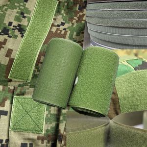 Rouleaux de bande auto-agrippante en nylon de 4 pouces, largeur personnalisée, pour équipement sportif, en tissu polyester mélangé, noir, blanc, résistant à la chaleur, camouflage, carton - Product Image 2