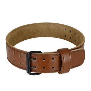 Cinturón de Levantamiento de Pesas de Cuero Vacuno con Hebilla Ajustable, Soporte Lumbar Antideslizante, Cinturón de Entrenamiento Resistente para Levantamiento en el Gimnasio - Product Image 3