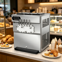 Aangepaste nieuwe soft serve ijsmachine met drie spuitmonden