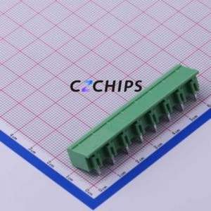 KF2EDGRC-7.62-8P Plug-in Terminal Block Bent Lead Through Hole,P=7.62mm Board-to-Board / Socket - Closed 1x8P 7.62mm Green - Product Image 2