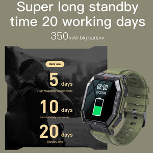 Nouvelle montre connectée K55 tendance, étanche IP68, avec écran tactile, suivi de la fréquence cardiaque, tracker de fitness, compatible Android et <span class=keywords><strong>iPhone</strong></span> - Product Image 4