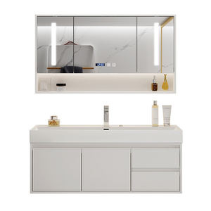 Conjunto de Muebles de Baño Modernos y Minimalistas con Lavabo de Piedra Integrado, <span class=keywords><strong>Espejo</strong></span> con Iluminación <span class=keywords><strong>Antivaho</strong></span> - Product Image 5