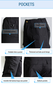 <span class=keywords><strong>Pantaloni</strong></span> Tattici da <span class=keywords><strong>Uomo</strong></span> Impermeabili e Resistenti all'Olio, Multi-Tasca, per Escursionismo e Lavoro, OEM - Product Image 6