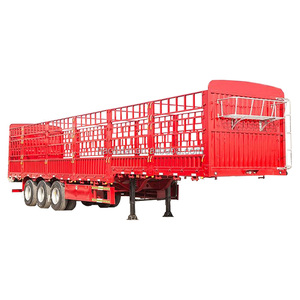 Vente directe usine : Semi-<span class=keywords><strong>remorque</strong></span> à ridelles 3 essieux, forte capacité de charge pour le transport de bétail, destinée au marché africain - Product Image 1