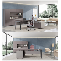 Meubles de rangement de bureau au design moderne, armoire de classement latérale en bois pour bureau, combinaison de bureaux de direction de luxe avec armoire de classement
