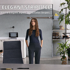 Women's Casual Solid V-Neck Short <b>Butterfly</b> Sleeve Loose Fit Anti-Pilling 100% Cotton Knitted Summer <b>Top</b> - Product Image 2