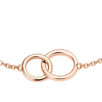 Bracelet à double anneau personnalisé en chaîne à maillons, bijoux pour cadeau et usage quotidien