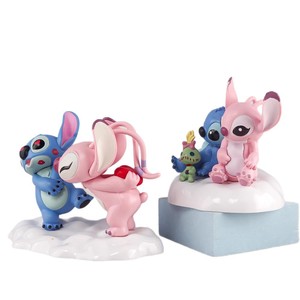 Figuras de Pareja de <span class=keywords><strong>Lilo</strong></span> y Stitch, Stitch de San Valentín, Lindos Personajes Coleccionables, Decoraciones de Escritorio - Product Image 5
