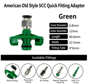 Adaptateur de raccord rapide de style américain, capuchon de seringue 5cc pour distribution d'adhésif, adaptateur de capuchon de seringue pour ligne d'air 4*6mm - Product Image 2