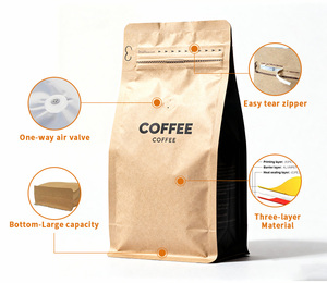 Pochette à café refermable personnalisée mate |   Sac debout de qualité <span class=keywords><strong>alimentaire</strong></span> pour une fraîcheur et une réutilisation supérieures - Product Image 3