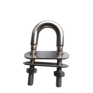 ステンレス鋼<span class=keywords><strong>316</strong></span>マリンUボルトナット付きダブルプレートM5X35X78 Uボルト継手船ヨットボートハードウェア - Product Image 2