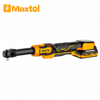 Clé à cliquet sans fil Maxtol 20V, couple maximal de 100 Nm, embout de 1/2 pouce, batterie Li-ion, étui de transport, usage industriel/bricolage, 200 W