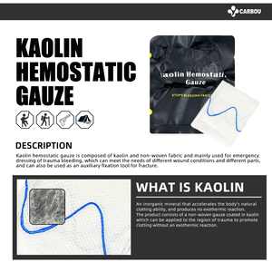 Urgence hémostatique <span class=keywords><strong>de</strong></span> gaze <span class=keywords><strong>de</strong></span> kaolin pour le camping en plein air randonnée trousse <span class=keywords><strong>de</strong></span> premiers soins saignement médical - Product Image 6