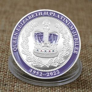 Pièce de monnaie commémorative personnalisée en émail métallique de la Reine Elizabeth d'Angleterre pour cadeau promotionnel - Product Image 2