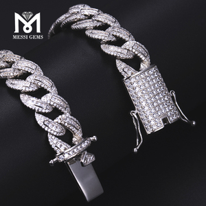 Popular <b>Chain</b> Design Length 925 Sterling <b>Silver</b> Hiphop Moisssanite Moissanite <b>Cuban</b> <b>Chain</b> <b>Link</b> - Product Image 4