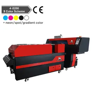 professional a1 dtf printer 60cm 4 head i3200 dtf commercial printer printing machine set with 9 color dtf t shirt printer