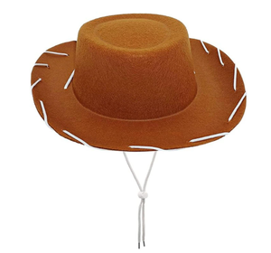 Chapeau de <span class=keywords><strong>cowboy</strong></span> vintage unisexe réglable pour adultes, marron rouge, 100% polyester, quatre saisons, voyage en plein air, décontracté, casquette en denim western - Product Image 6