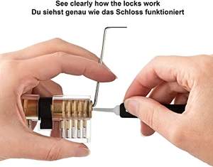 Mayoristas lockpicking <span class=keywords><strong>cerrajero</strong></span> 3 transparente práctica candado de acero inoxidable de China 17 pcs tarjeta cerradura - Product Image 4