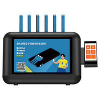 Borne de recharge Wi-Fi 5000 mAh OEM avec 6 emplacements pour téléphones, borne de partage, distributeur automatique, station de location, banque d'alimentation partagée