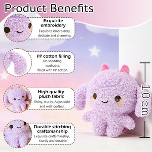 CE ASTM Animal en peluche pondéré apaisant pour l'anxiété Décor de pépinière Poupée personnalisée Animal mignon Porte-clés en peluche - Product Image 3