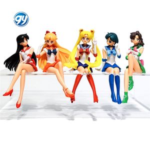 Statuette <span class=keywords><strong>Anime</strong></span> da 14CM in 5 Stili, Personaggi dei Cartoni Giapponesi <span class=keywords><strong>Sailor</strong></span> <span class=keywords><strong>Moon</strong></span> Seduti a Mangiare Noodles, Modellini per Bambini, Regalo, Action Figure - Product Image 2