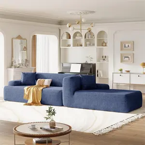 Groothandel Maatwerk Hot Selling Eenvoudig Design Sofa Set Hoge Dichtheid Schuim Verwijderbare High-End Luxe Woonkamer Bank