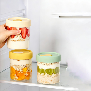 Venta al por Mayor de Frascos de Vidrio Vacíos de 400 ml para Avena Nocturna, Frascos de Almacenamiento de Alimentos de Borosilicato de Alta Calidad con Tapa Hermética para la Escuela o la Oficina - Product Image 6