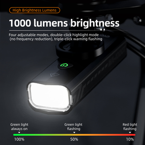 CYCLAMI自転車ライトUSB充電式LED防水自転車前照灯1000ルーメン5モード超高輝度自転車ライト夜間走行用 - Product Image 3