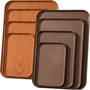 Multi-Function Plastic Serving Platter Rectangle Shape Sustainable Solid Pattern Decorative Tray Home Dishwasher <b>Safe</b> Deluxe - Product Image 1