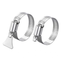Collier de serrage pour tube de service CVC en acier inoxydable 304, plage de serrage réglable de 20 à 100 mm, pour fixation de tuyau de drainage des condensats
