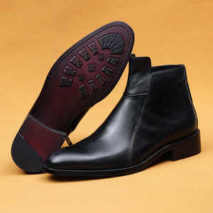 Chaussures classiques montantes à lacets en cuir véritable avec semelle en caoutchouc antidérapante, idéales pour les affaires - Product Image 6