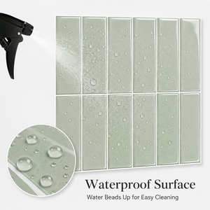 3D Self Adhesive Peel and Stick Wall Tile Waterproof Glossy <strong>Backsplash</strong> <strong>Sticker</strong> <strong>for</strong> <strong>Kitchen</strong> Bathroom Wall Decor - Product Image 4
